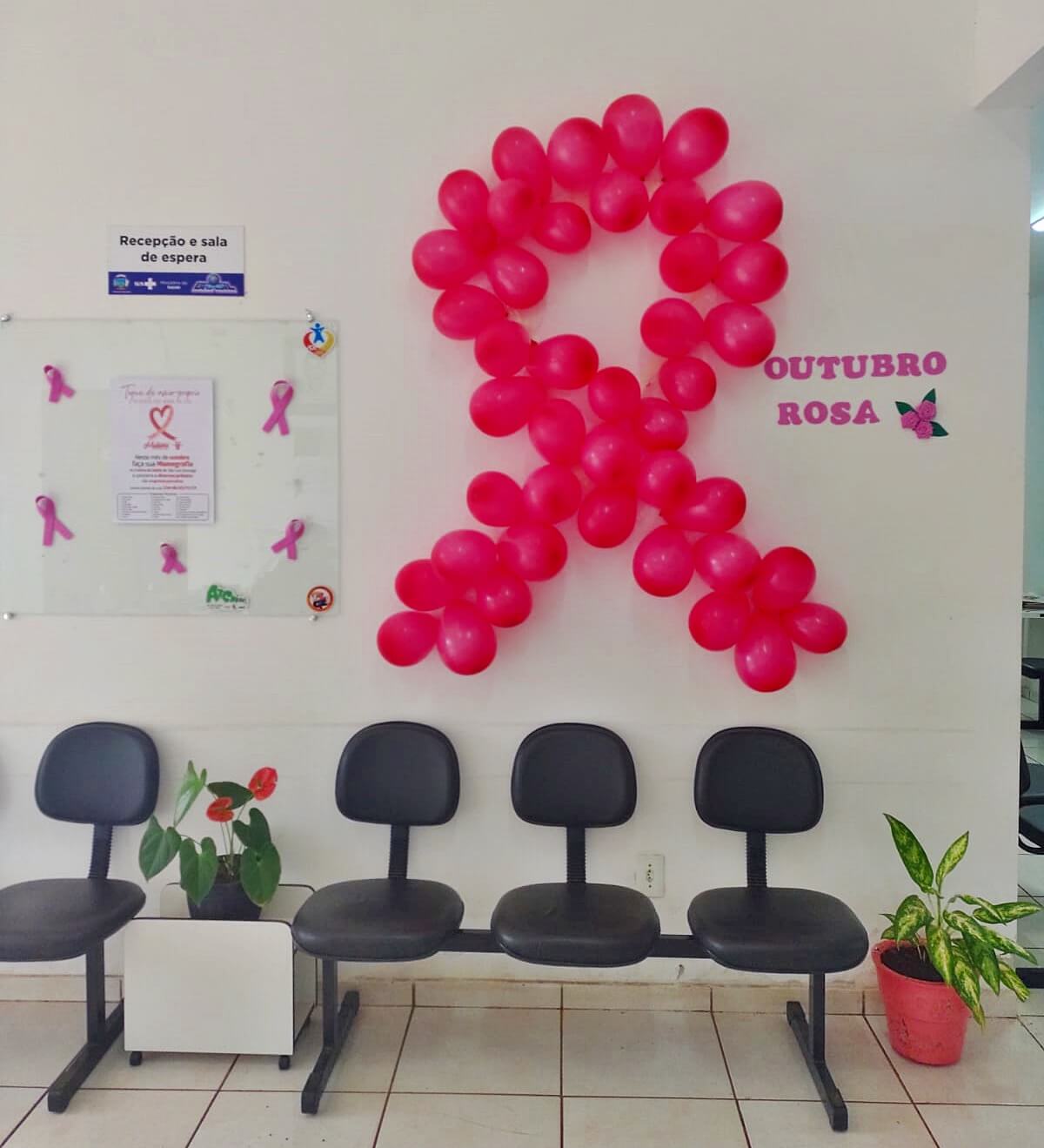 recepção recepção decoração outubro rosa