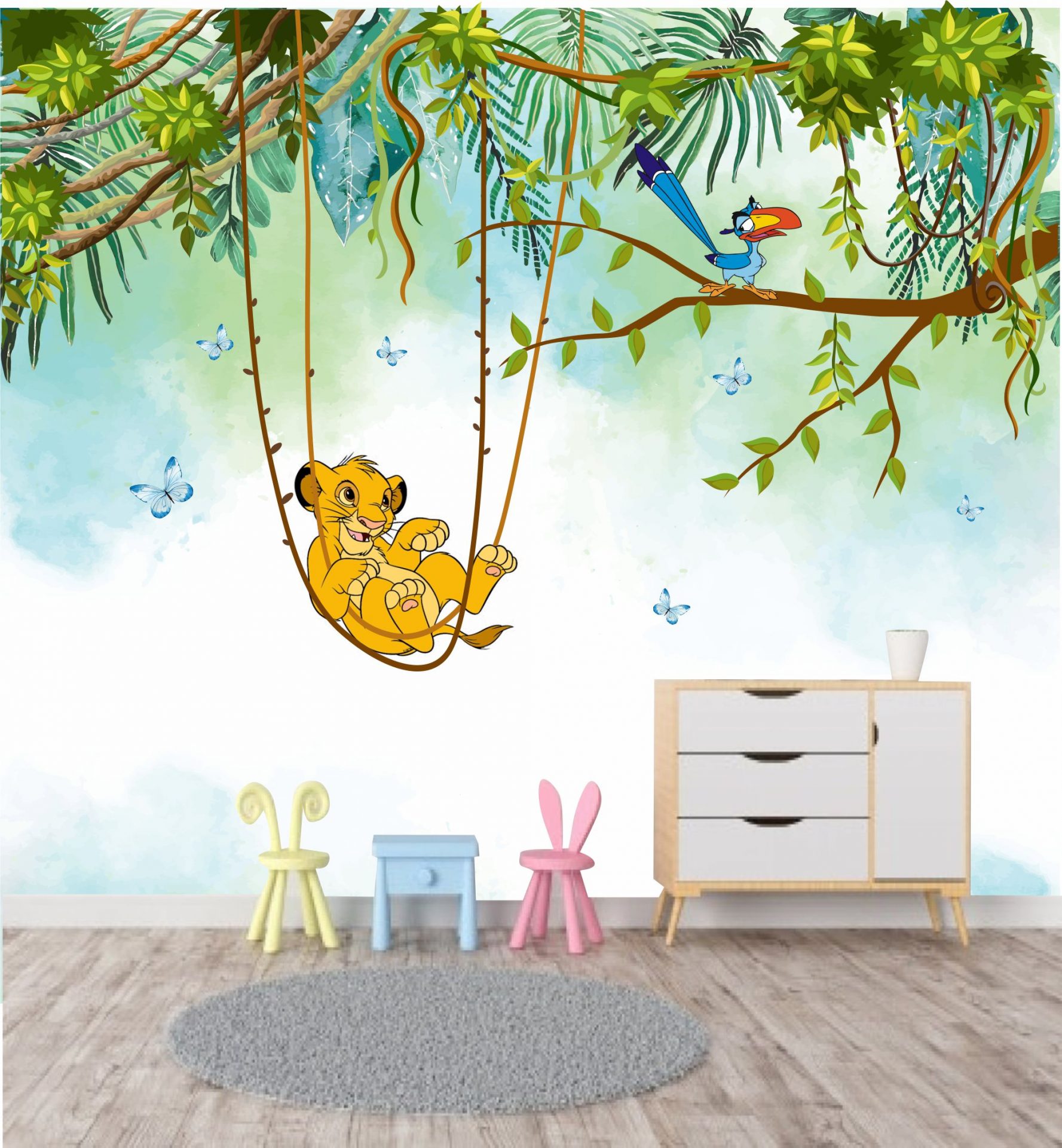 ideias decoração rei leão festa infantil simples