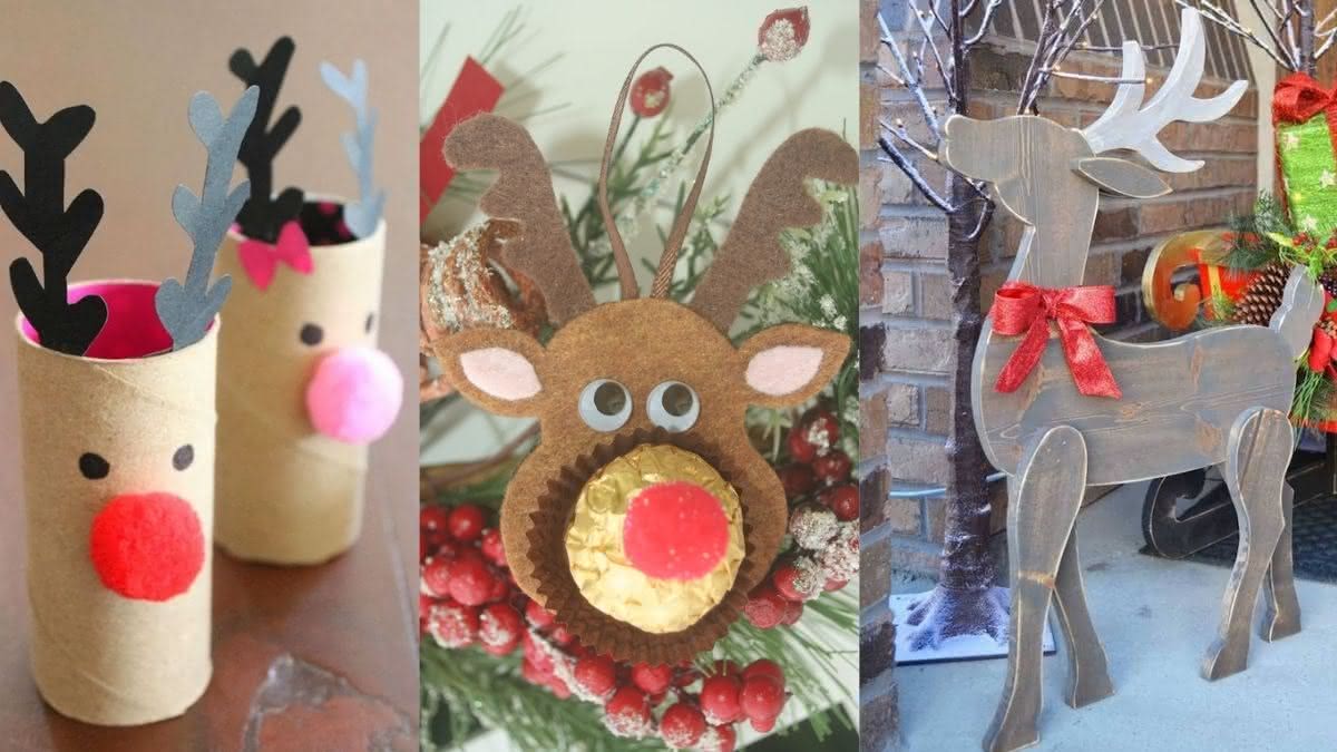 renas de led vs renas de palha para natal