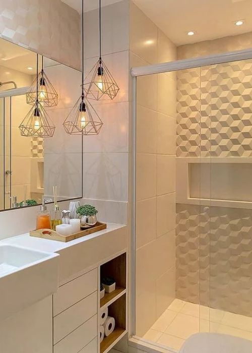Revestimento box banheiro subway tile branco