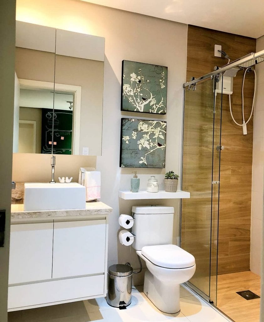 Revestimento box banheiro microcimento