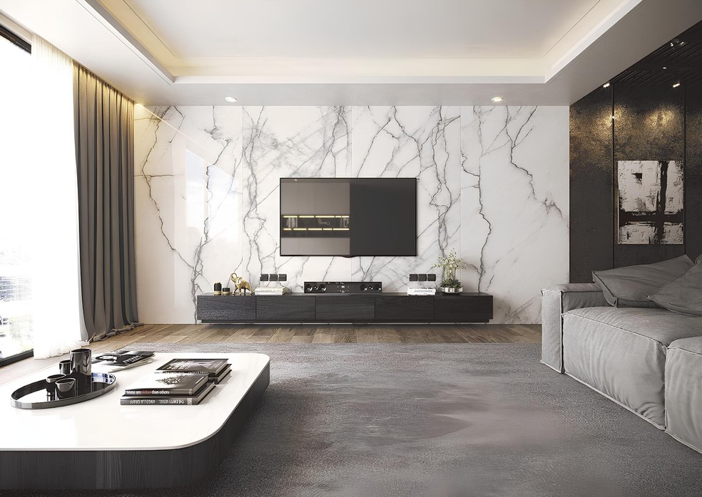 revestimento sala de tv industrial