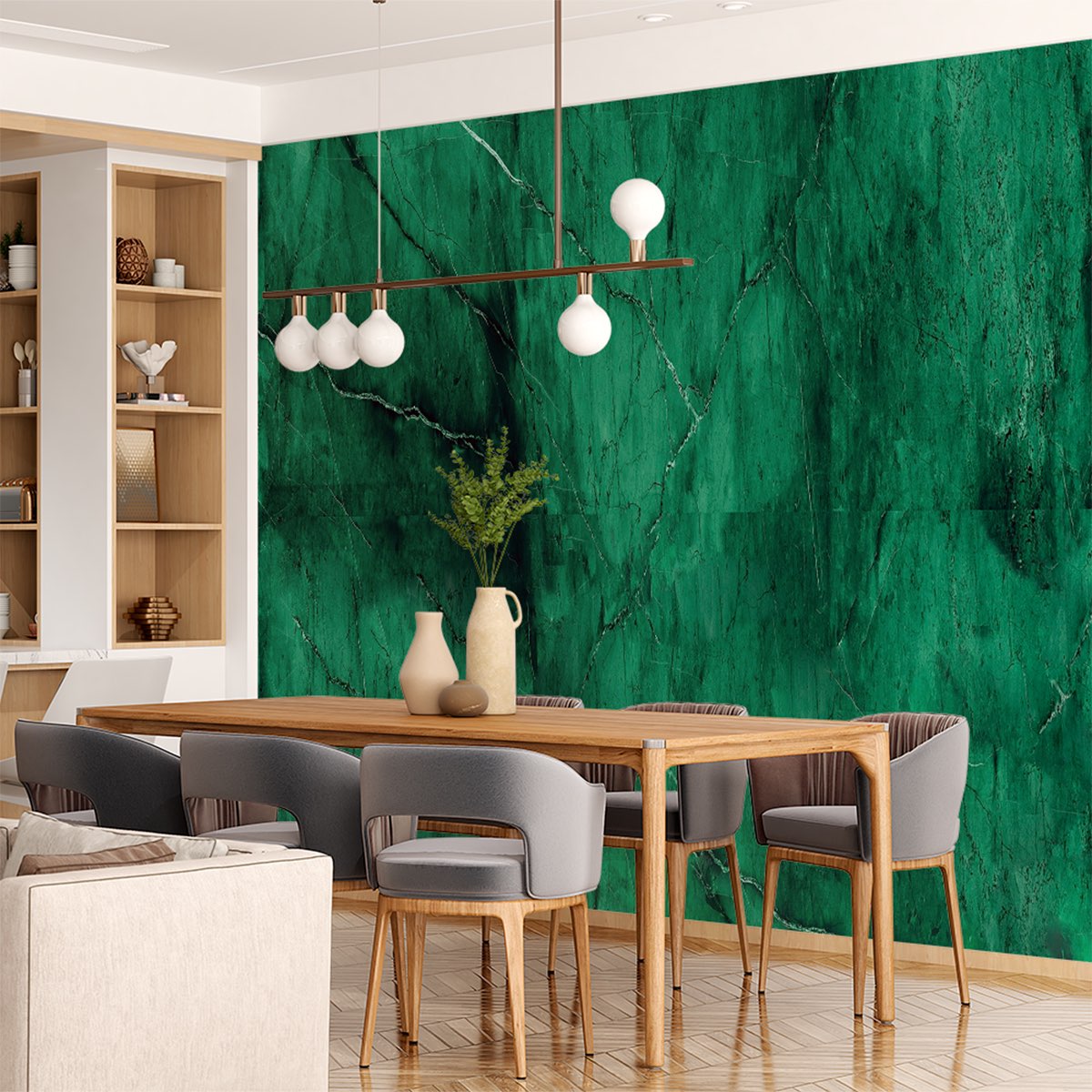 revestimento verde brilhante