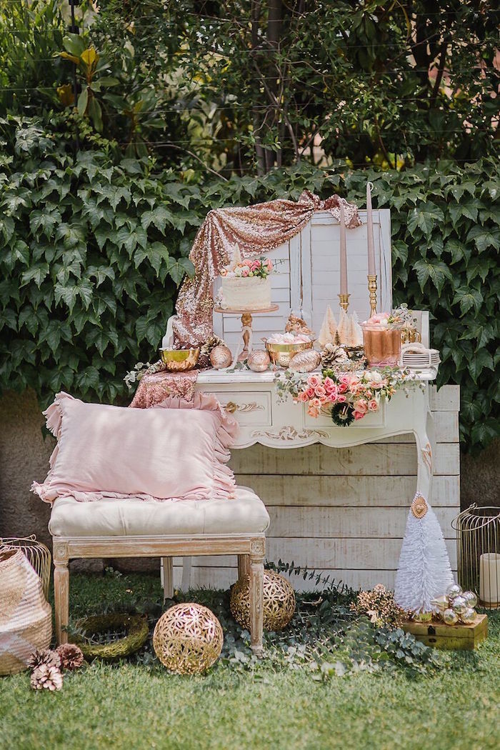 ideias de decoração com rose gold para sala