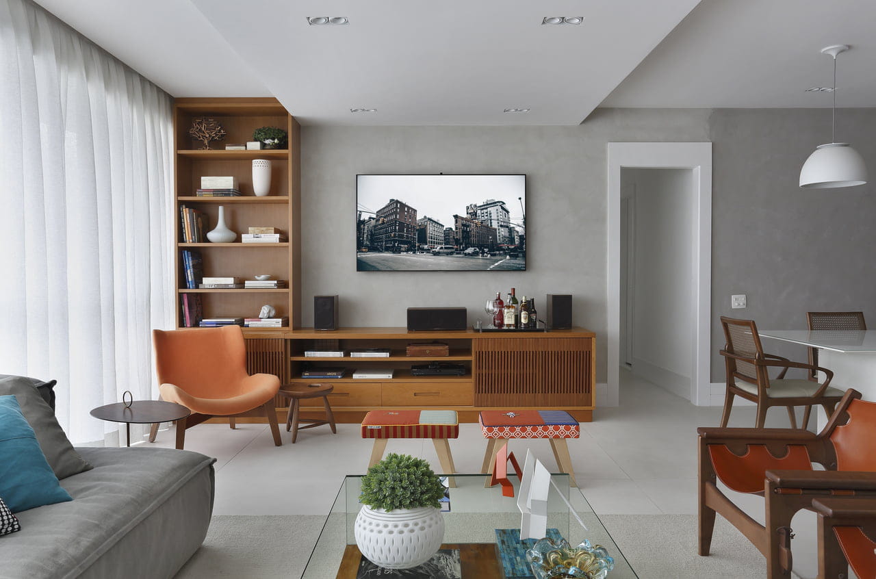 como evitar sala cinza monótona e fria