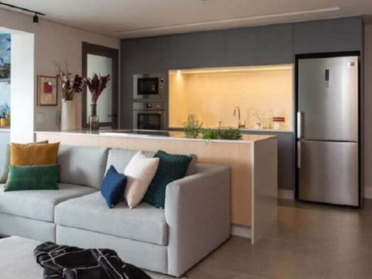 ideias criativas para sala conjugada com cozinha