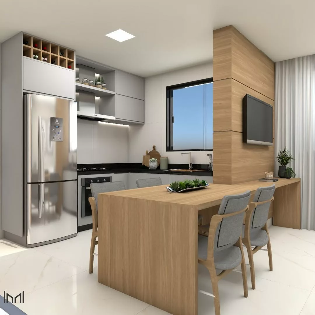 ideias criativas para sala conjugada com cozinha