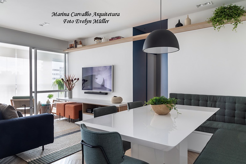 apartamento pequeno sala de jantar e estar