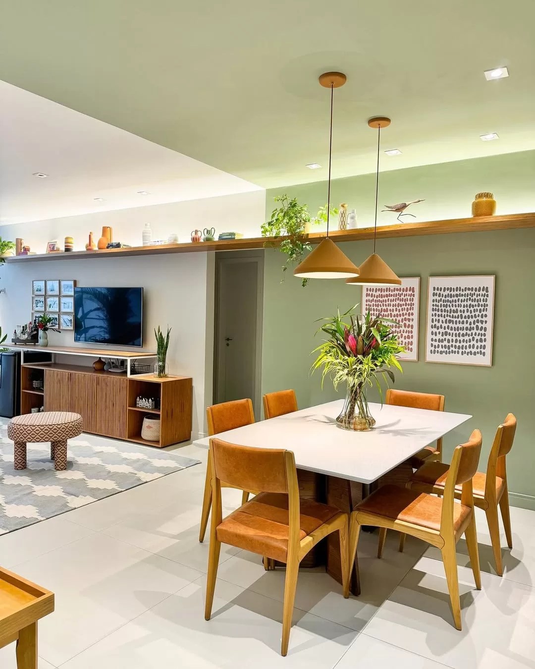 móveis para sala de jantar e estar integradas