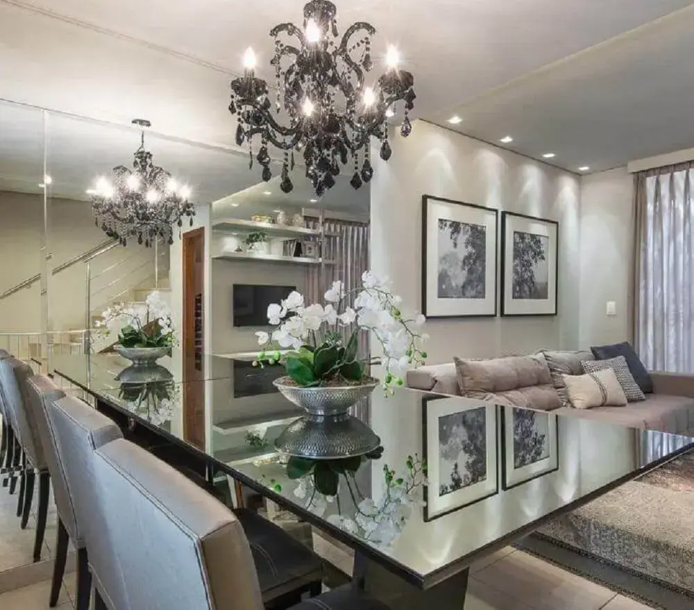 ideias de decoração sala de jantar moderna pequena