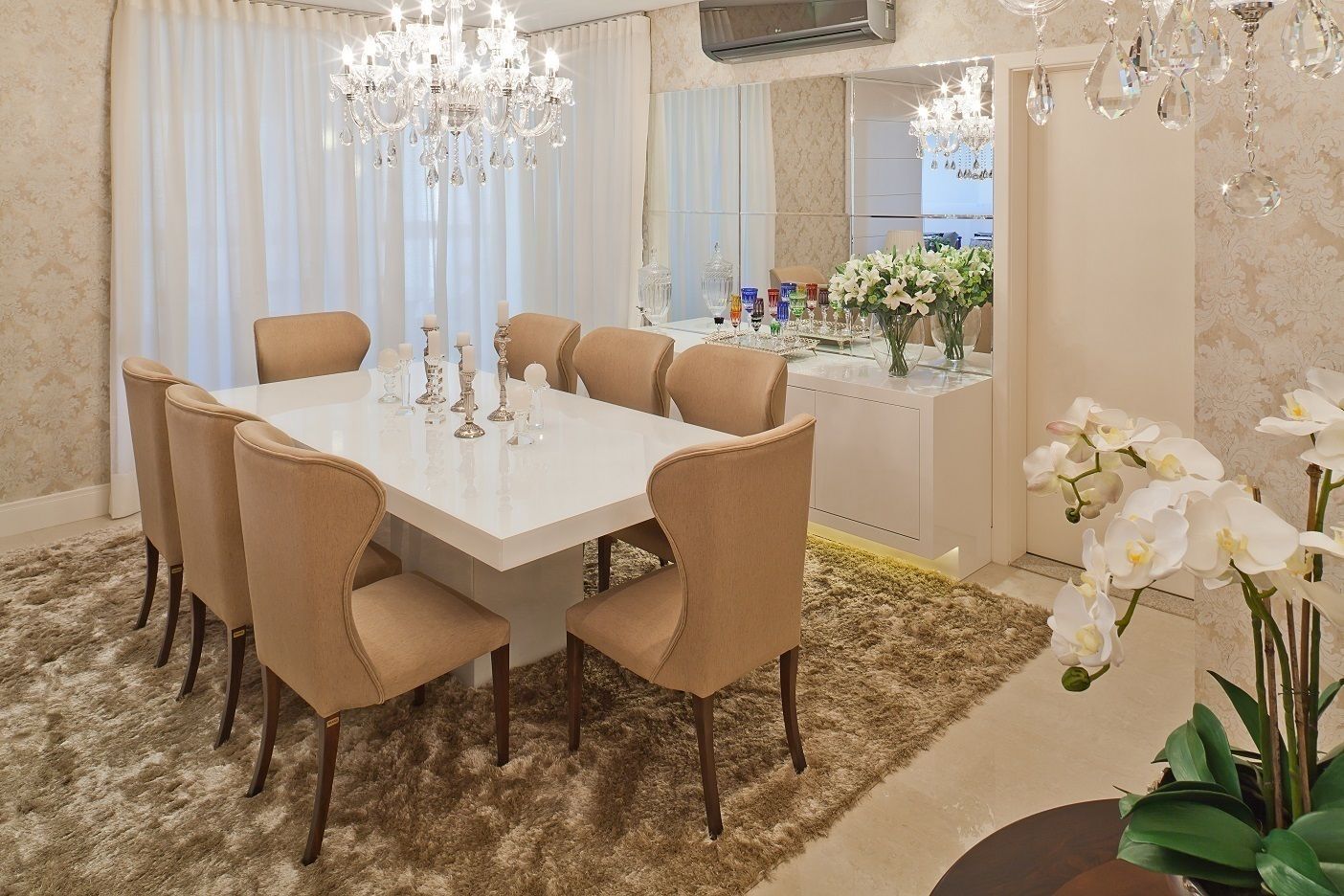 espelho sala de jantar com moldura