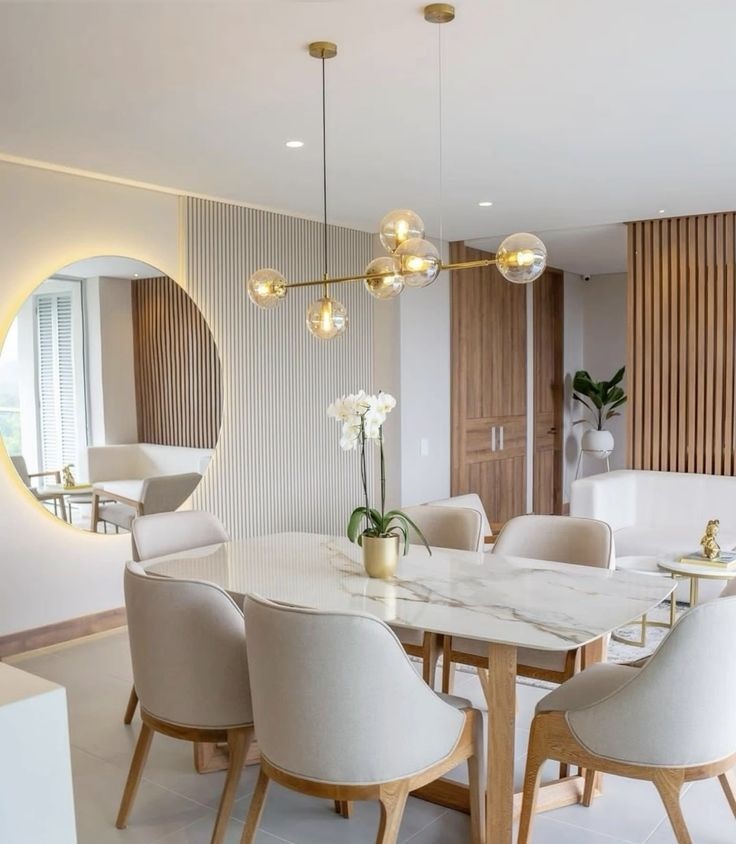 onde colocar espelho na sala de jantar