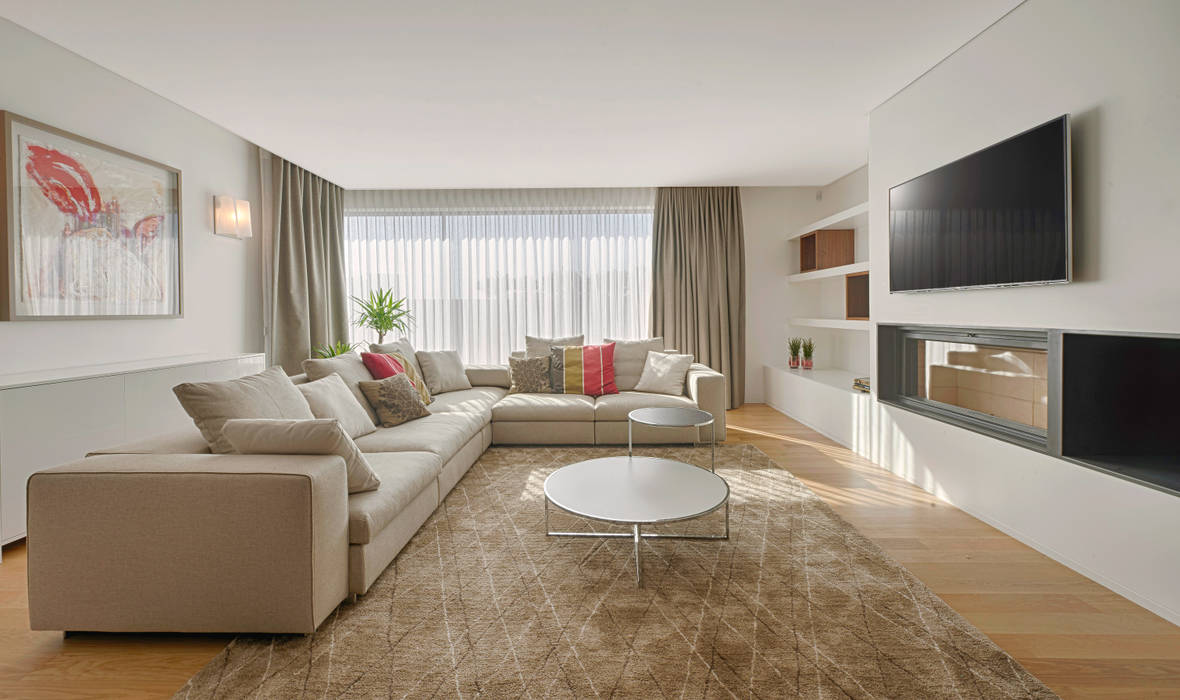 sala de estar de luxo minimalista