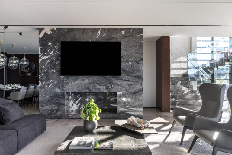 sala de estar de luxo minimalista