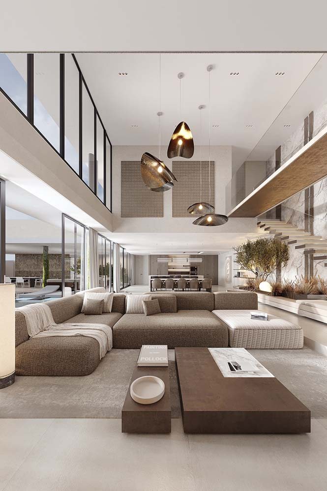 materiais nobres em decoração de sala