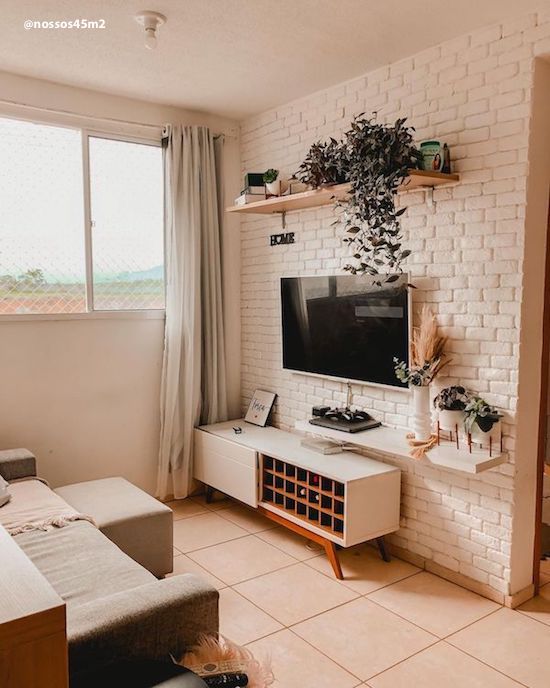 sala decoração simples e moderna minimalista