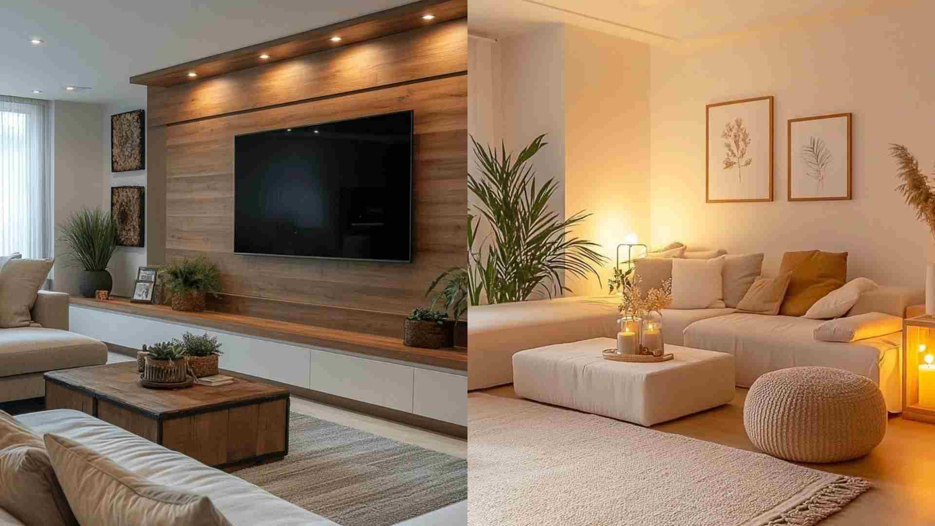 sala decoração simples e moderna com quadros