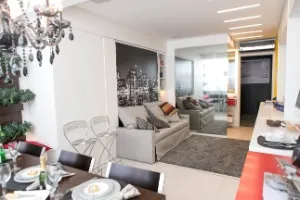 quarto de hóspedes na sala