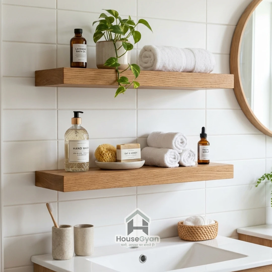 prateleiras flutuantes de madeira vs metal