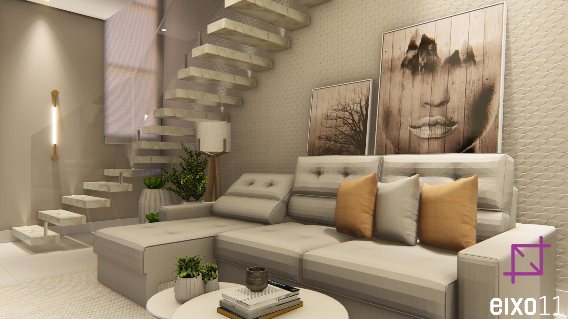 nichos decorados escada