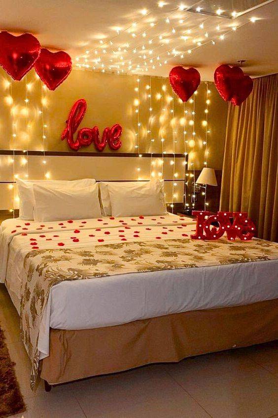 decoração de quarto para namorados