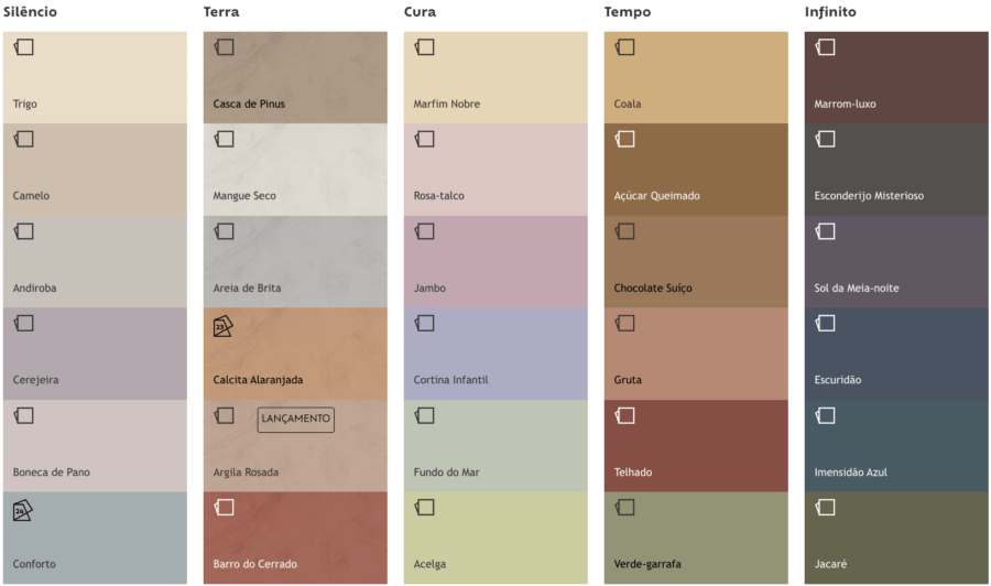 paleta de cores sala de estar