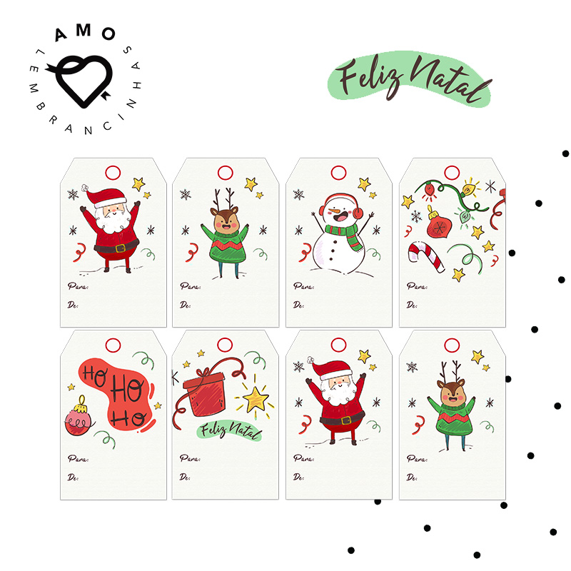 tags de natal vintage para imprimir