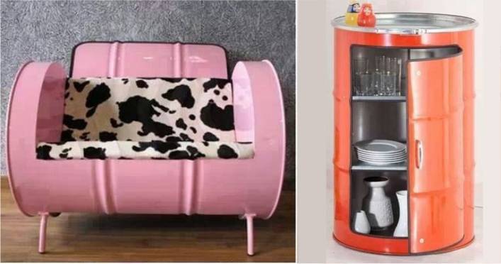 como transformar tambor de óleo em mesa de centro