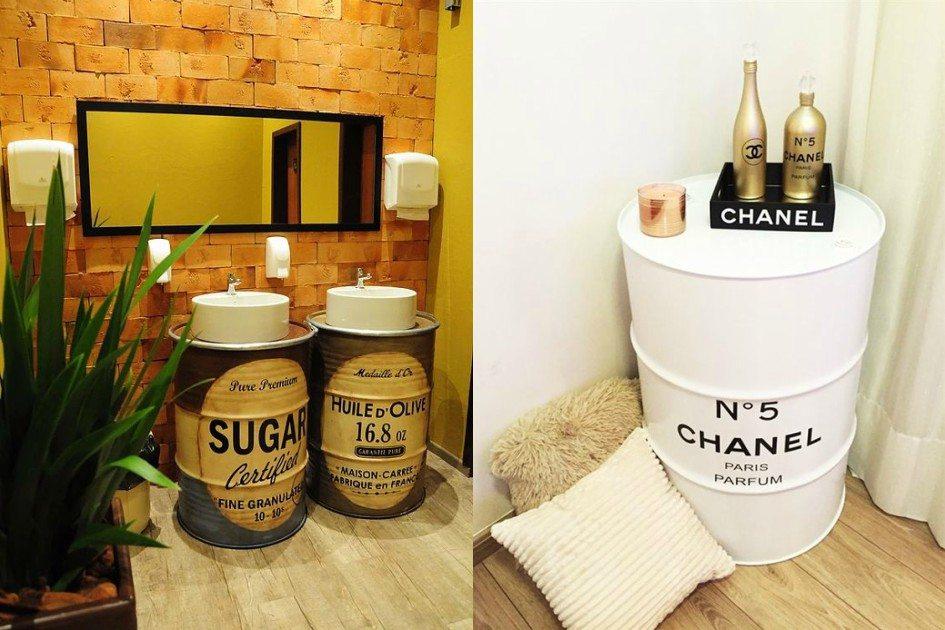 ideias de decoração com tambor industrial