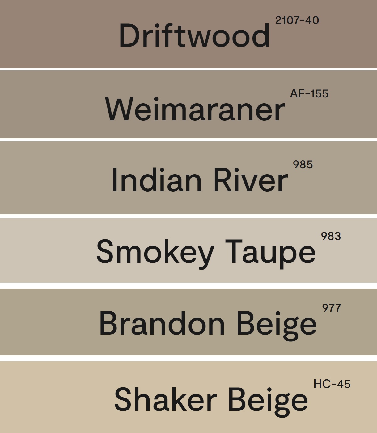 taupe color palette