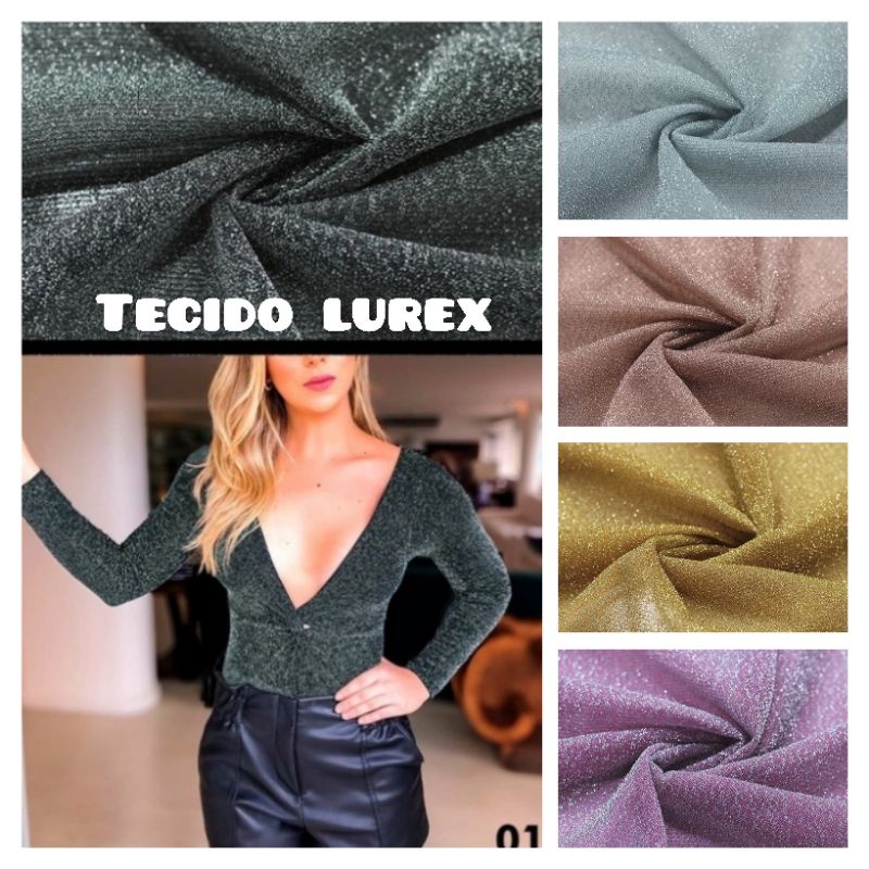 Tecido lurex com elastano