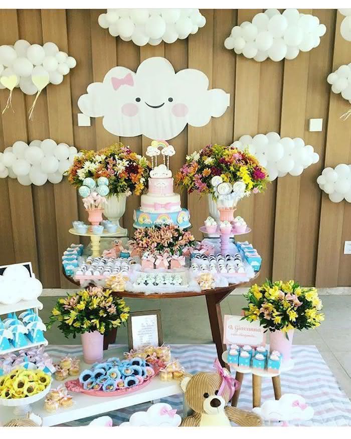 paleta de cores chá de bebê menina