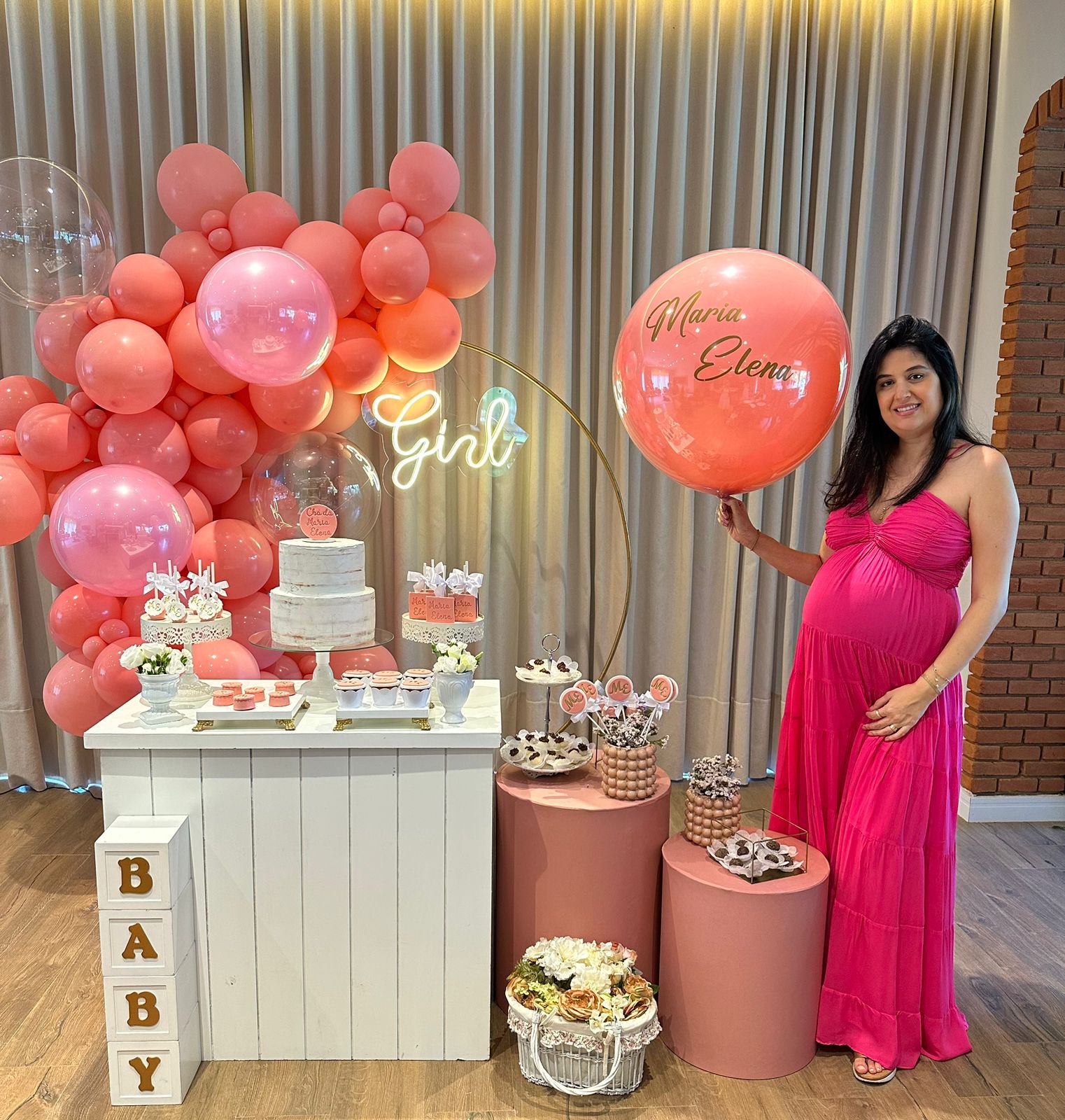 chá de bebê menina ursinha