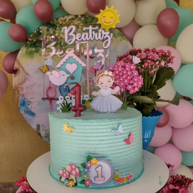 decoração jardim encantado 1 ano menina