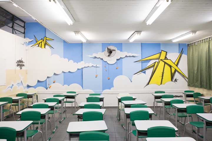 teto decoração de sala de aula infantil