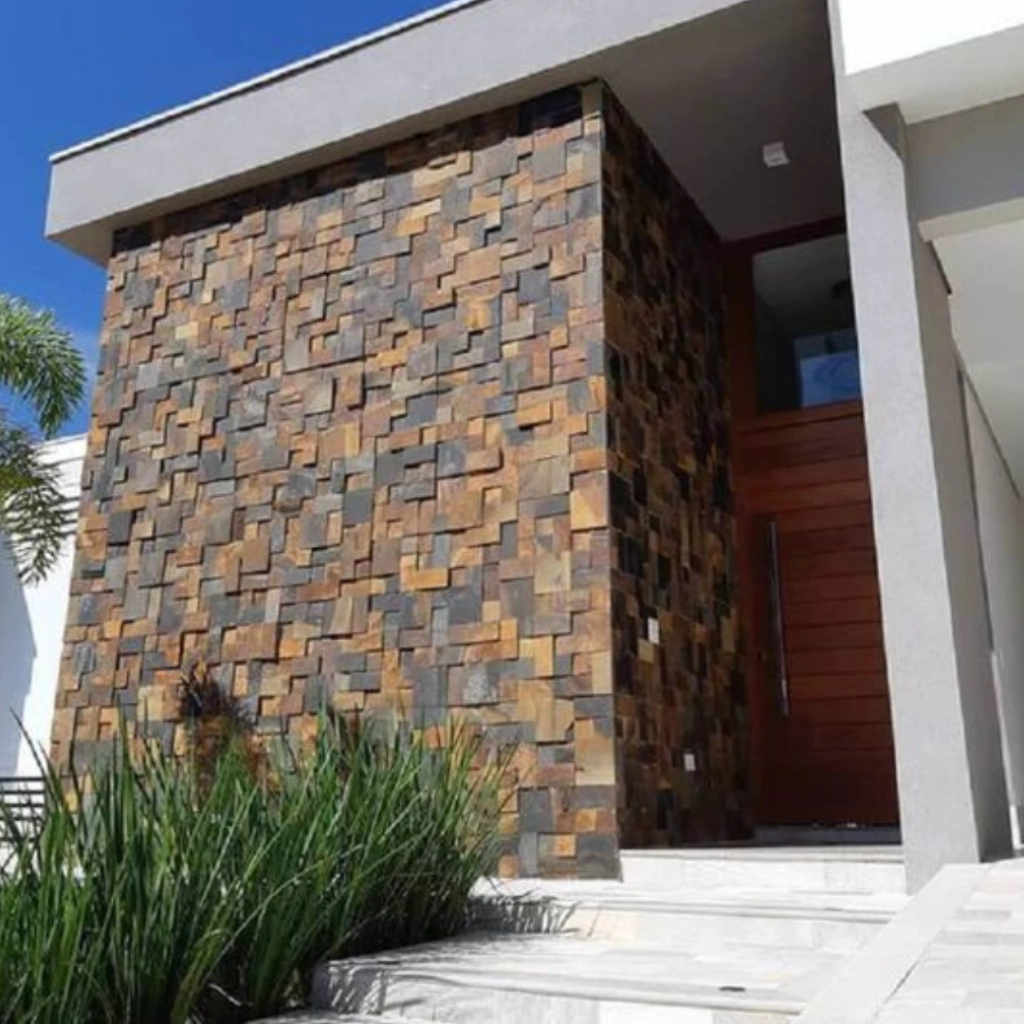 pedra ferro vs porcelanato efeito pedra