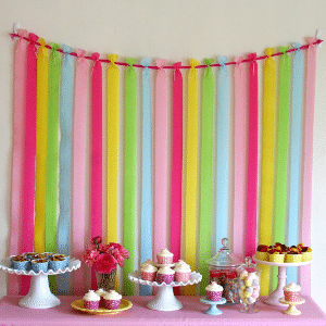 tnt para decoração de festa