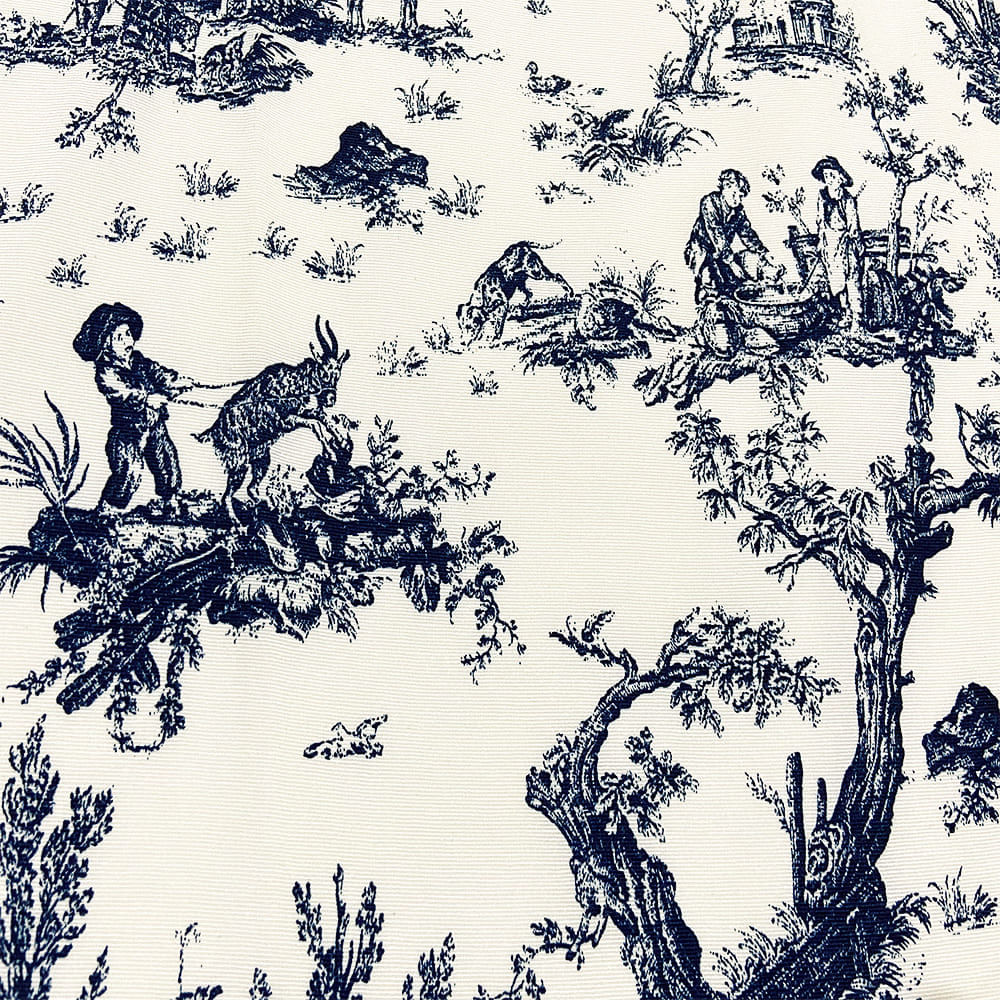 tecido toile de jouy vermelho