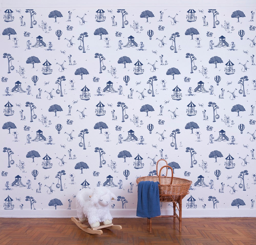 toile de jouy azul e branco