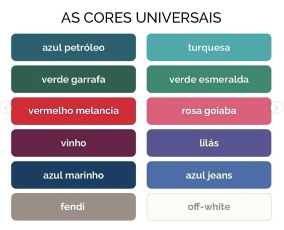 combinação de roupas por cor