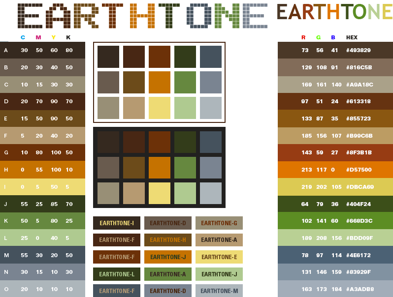 tons terrosos e sálvia