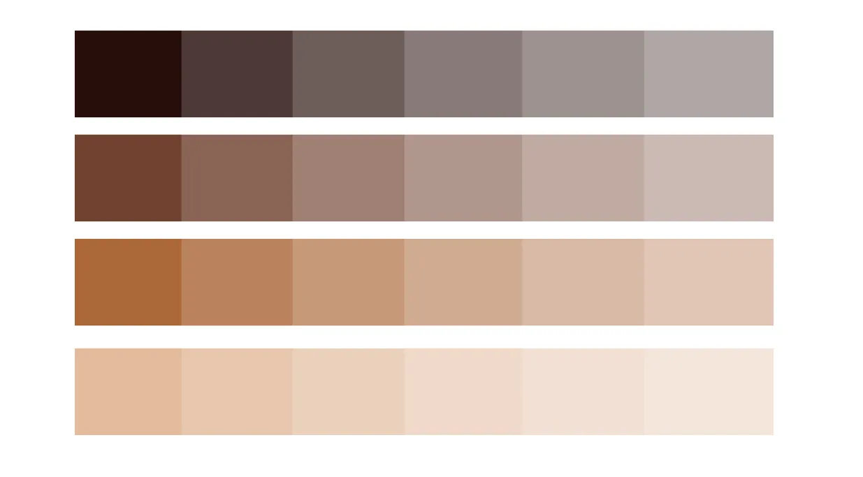 combinação de cores tons terrosos