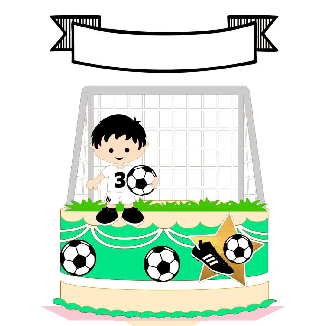 topo de bolo futebol time específico