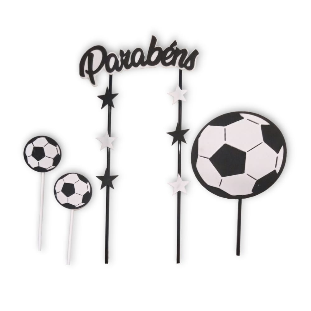 topo de bolo futebol para menina