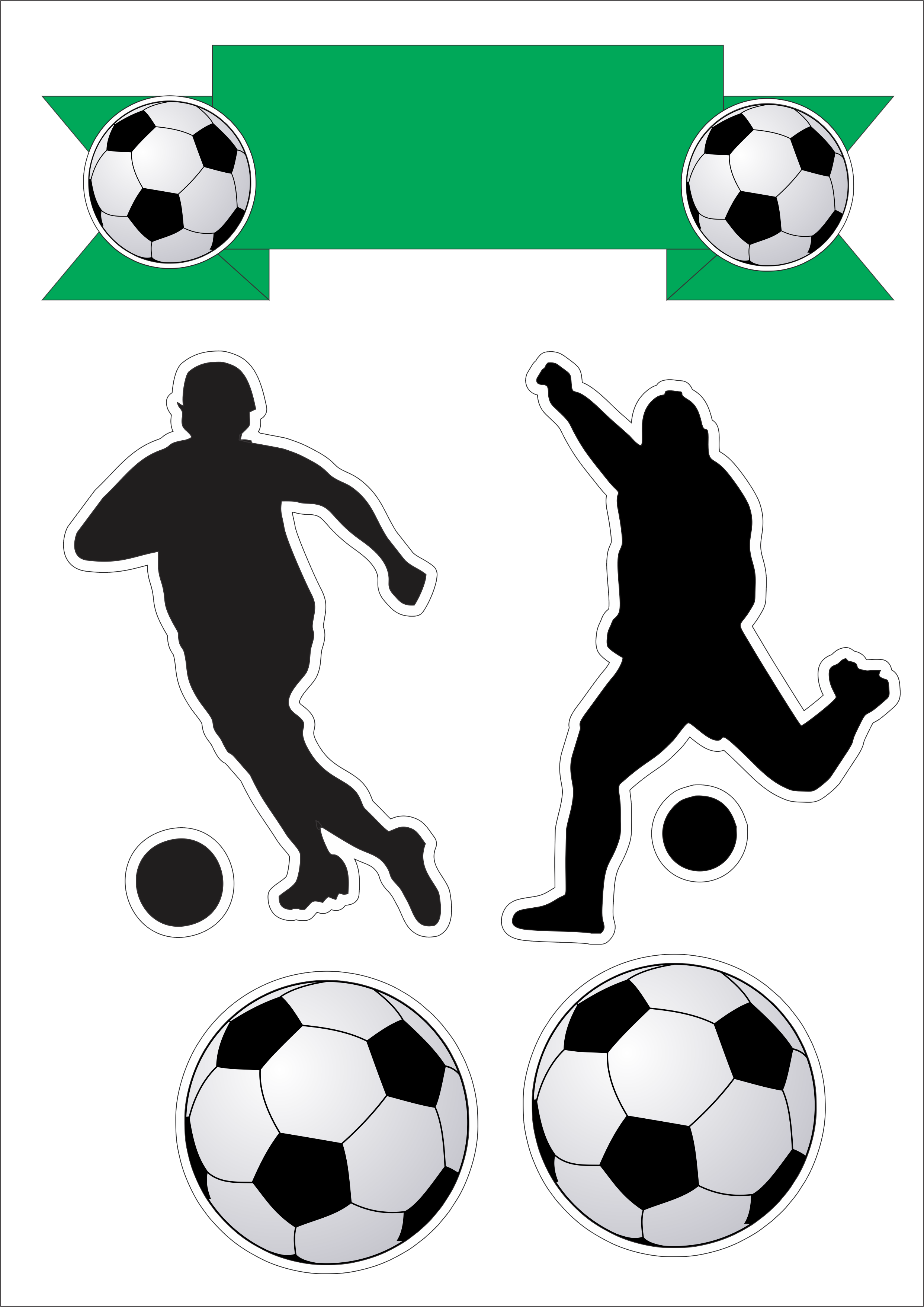 topo de bolo futebol 3d