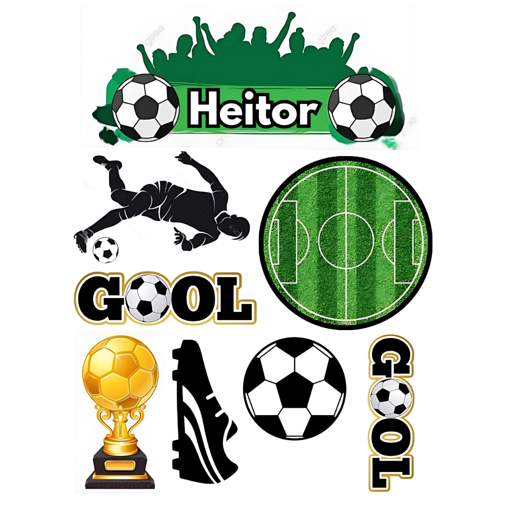 topo de bolo futebol para menina