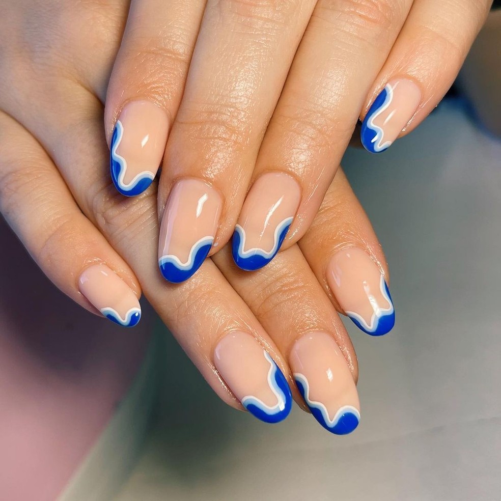 unhas azuis decoradas inspirações