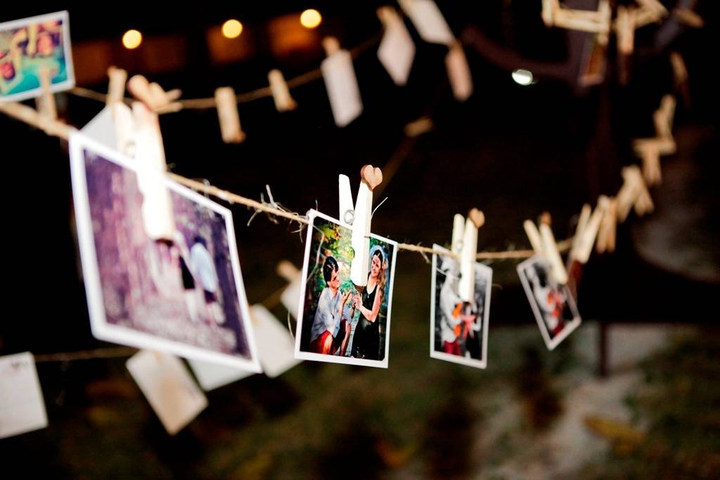 varal de fotos decoração aniversario