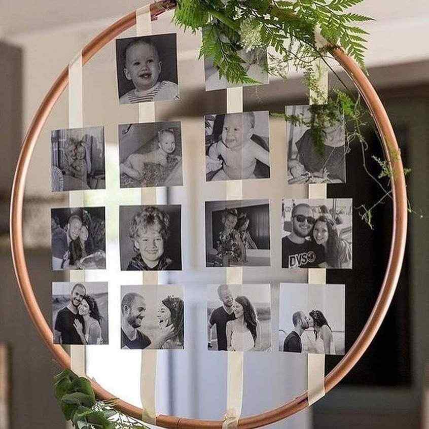 ideias criativas varal de fotos aniversário