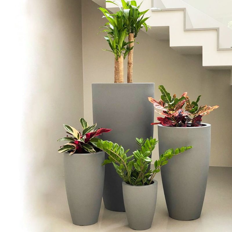 vaso cinza decoração preço acessível